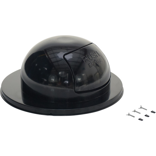 Couvercle pour baril &agrave; d&eacute;chets, Couvercle bomb&eacute;, M&eacute;tal, Convient aux contenants 23-1/2" dia. Les Distributions ICE