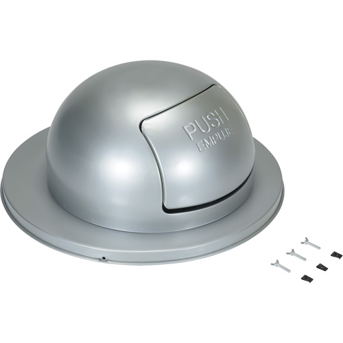 Drum Waste Disposal Top, Dome Lid, Metal, Fits Container Size: 23-1/2" Dia. Les Distributions ICE