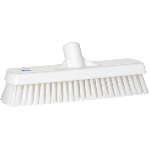 Deck & Wall Scrub Brush, Stiff Bristles, 12", Polyester, White Les Distributions ICE