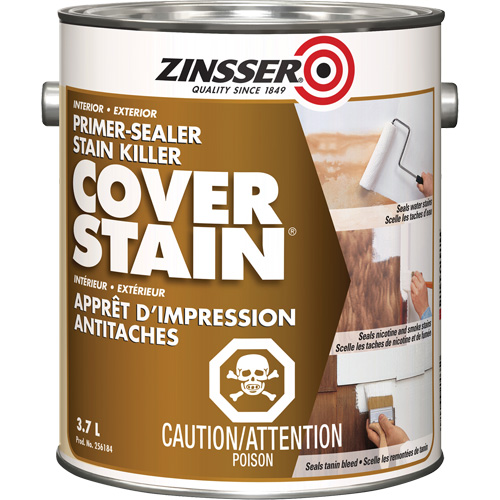 Scellant d'appr&ecirc;t &agrave; base d'huile Cover Stain, 3,7 L, Gallon, Blanc Les Distributions ICE