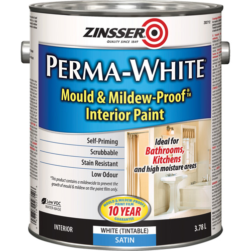 Peinture int&eacute;rieure Mold & Mildew-Proof Perma-White, 3,78 L, Gallon, Blanc Les Distributions ICE