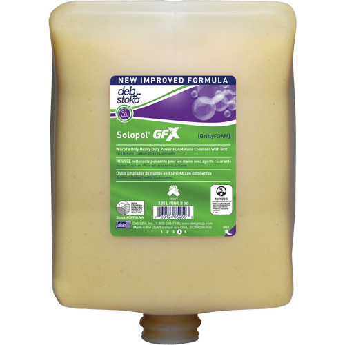 Nettoyant &agrave; mains Solopol GFX, Liquide, 3,25 L, Cartouche en plastique, Parfum&eacute; Les Distributions ICE