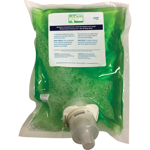 Savon hydratant pour le corps et les cheveux, 1 L, Pomme verte, Sac-cartouche Les Distributions ICE