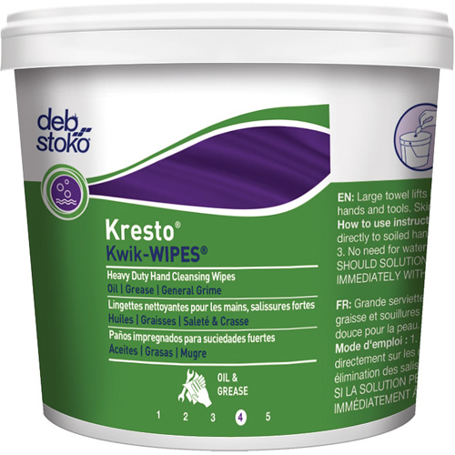 Kresto&reg; Kwik-Wipes&reg; Wipes, 130 Wipes, 12" x 10" Les Distributions ICE