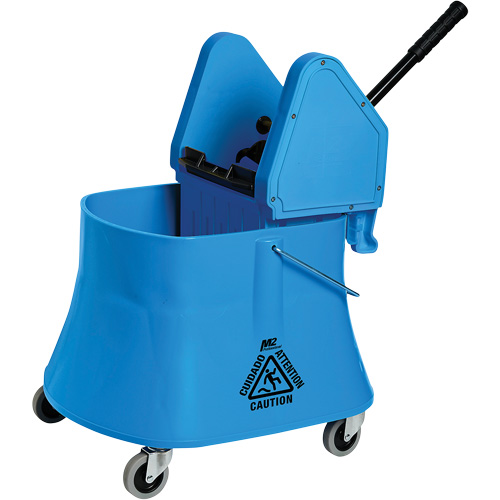 Champ Bucket & Wringer Combo, Down Press, 7.5 US Gal. (30 Quarts), Blue Les Distributions ICE