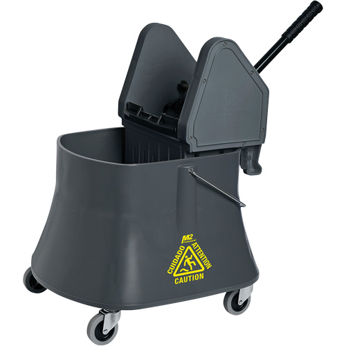 Champ Bucket & Wringer Combo, Down Press, 10 US Gal.(40 Quart), Grey Les Distributions ICE