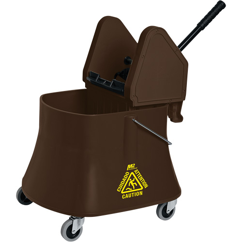 Champ Bucket & Wringer Combo, Down Press, 10 US Gal.(40 Quart), Brown Les Distributions ICE