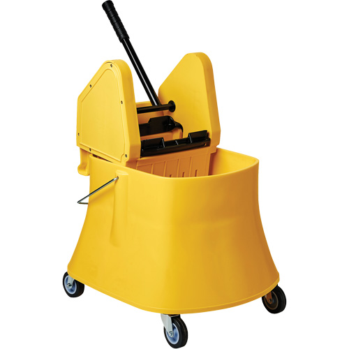 Ensemble de seau pour vadrouille et essoreuse Champ, Pression vers le bas, 7,5 gal. US (30 pintes), Jaune Les Distributions ICE