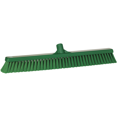 Small Particle Push Broom Head, Fine Bristles, 24", Polyester, Green Les Distributions ICE