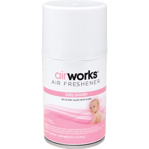 AirWorks&reg; Metered Air Fresheners, Fresh Baby Powder, Aerosol Can Les Distributions ICE