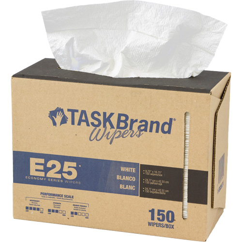 Essuie-tout &eacute;conomique &agrave; renfort tiss&eacute; TaskBrand E25, Tout usage, 16-3/4" lo x 9-3/4" la Les Distributions ICE