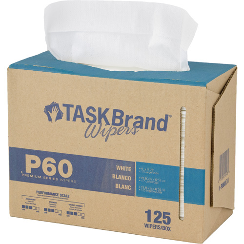 Chiffons de premi&egrave;re qualit&eacute; P60 TaskBrand, Tout usage, 16-3/4" lo x 8-1/4" la Les Distributions ICE