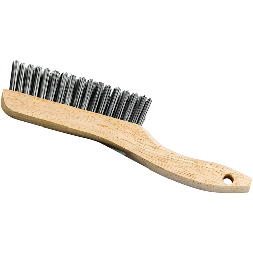Shoe Handle Scratch Brush, Steel, 4 x 16 Wire Rows, 9-3/4" Long Les Distributions ICE