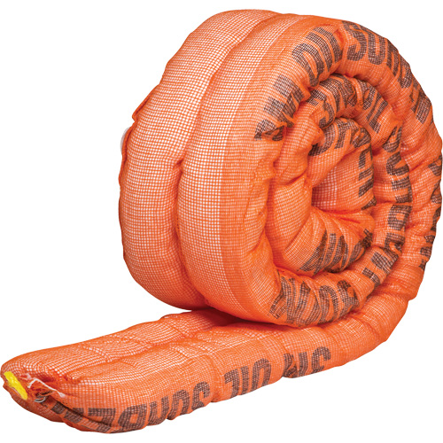 Petroleum Sorbent Double Boom, Oil Only, 10' L x 4" W, 36.8 gal Absorbancy Les Distributions ICE