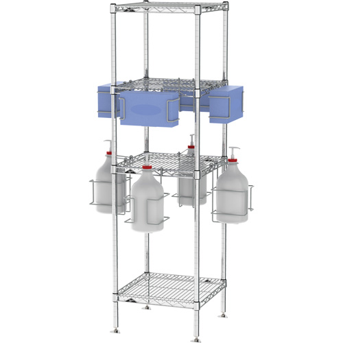 PPE Sanitizing Tree with Shelves Les Distributions ICE