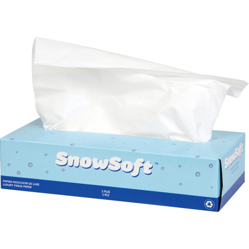 Papier-mouchoir de premi&egrave;re qualit&eacute; Snow Soft, 2 pli, 7,4" lo x 8,4" la, 100 feuilles/boîte Les Distributions ICE