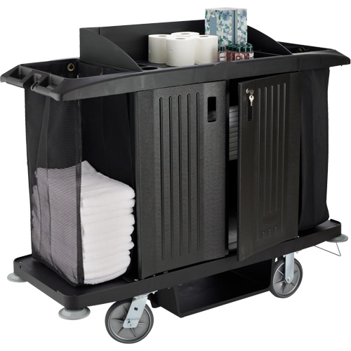 Executive Full-Size Housekeeping Cart with Doors Les Distributions ICE