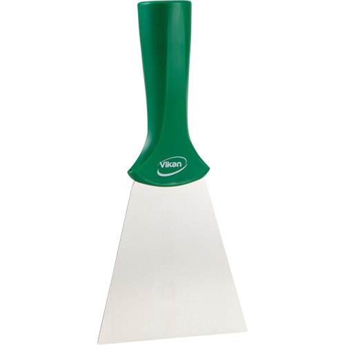 Handle-Mounted Stainless Steel Scraper, Green, 4" W x 8" L Les Distributions ICE