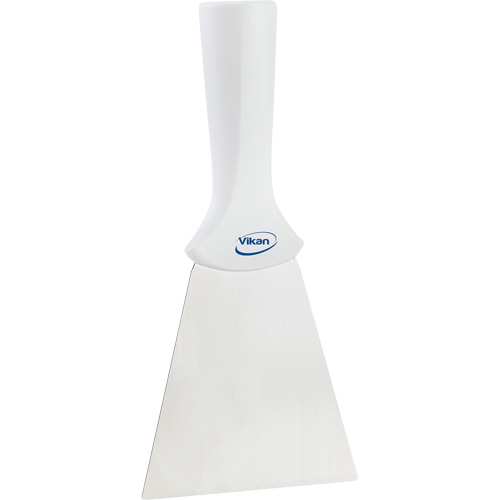 Handle-Mounted Stainless Steel Scraper, White, 4" W x 8" L Les Distributions ICE