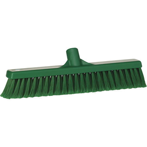 Fine Particle Push Broom, Fine/Split Bristles, 16-1/4", Polypropylene, Green Les Distributions ICE