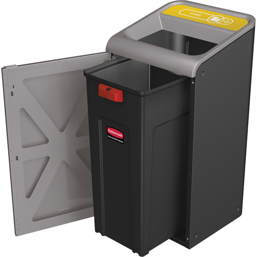 Conteneur pour d&eacute;chets de recyclage m&eacute;lang&eacute;s Configure, Vrac, Acier, 45 gal. US Les Distributions ICE
