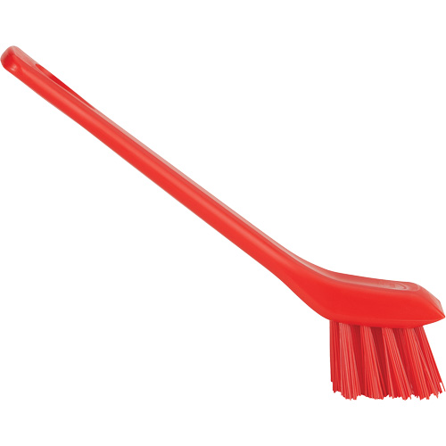 Brosse avec rebord grattoir, Soies Ferme, Longueur de 6", Rouge Les Distributions ICE