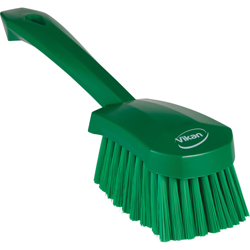 Brosse &agrave; r&eacute;curer avec manche court, Soies Doux, Longueur de 10-1/2", Vert Les Distributions ICE