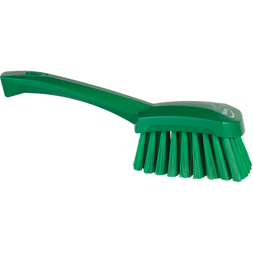 Brosse &agrave; r&eacute;curer avec manche court, Soies Doux, Longueur de 10-1/2", Vert Les Distributions ICE