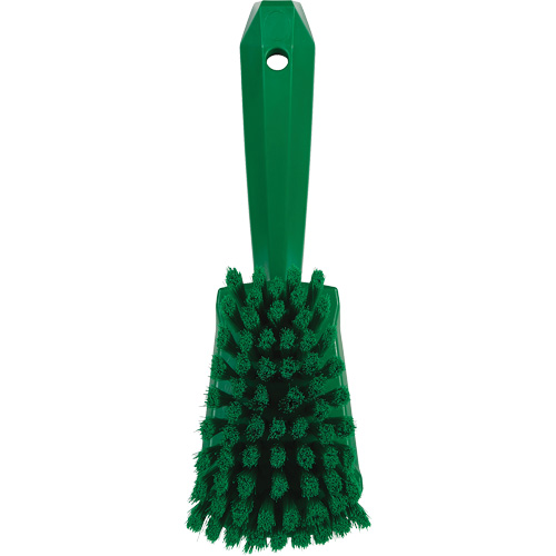 Brosse &agrave; r&eacute;curer avec manche court, Soies Doux, Longueur de 10-1/2", Vert Les Distributions ICE