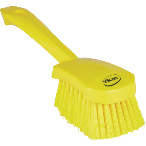 Brosse &agrave; r&eacute;curer avec manche court, Soies Doux, Longueur de 10-1/2", Jaune Les Distributions ICE