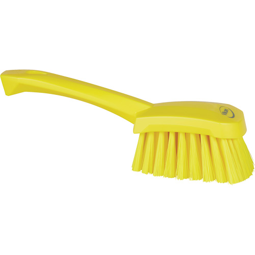 Brosse &agrave; r&eacute;curer avec manche court, Soies Doux, Longueur de 10-1/2", Jaune Les Distributions ICE