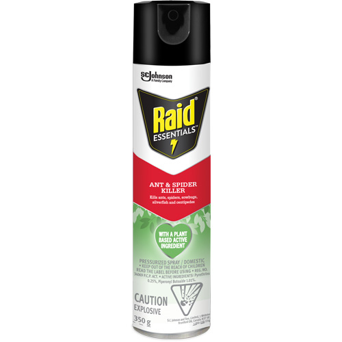 Insecticide pour araign&eacute;es et fourmis Essentials Raid, 350 g, Canette a&eacute;rosol Les Distributions ICE