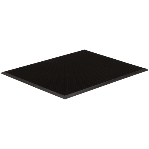 Tapis dentr&eacute;e Gritstop Fingermat, Caoutchouc, Grattoir Type, Motif Style pointe de doigt, 3' x 6', Noir Les Distributions ICE