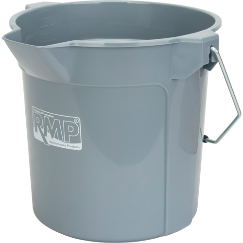 Round Bucket with Pouring Spout, 2.64 US Gal. (10.57 qt.) Capacity, Grey Les Distributions ICE