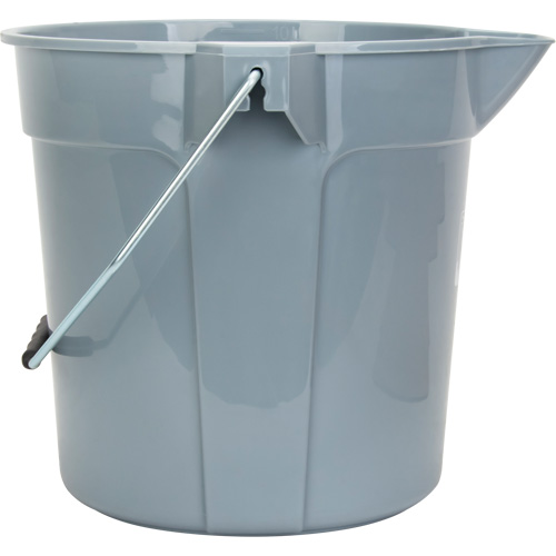 Round Bucket with Pouring Spout, 2.64 US Gal. (10.57 qt.) Capacity, Grey Les Distributions ICE