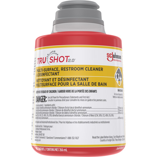 Nettoyant et d&eacute;sinfectant multisurface pour salle de bain TruShot 2.0, 266 ml, Bouteille &agrave; g&acirc;chette Les Distributions ICE