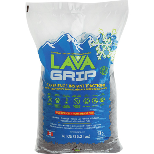 LavaGrip Traction-Aid, Container Size 35.3 lbs. (16 kg), Bag Les Distributions ICE