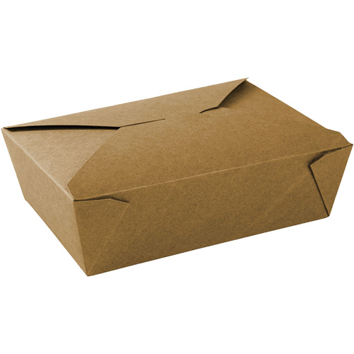 Kraft Take Out Food Containers, Corrugated, Rectangular Les Distributions ICE