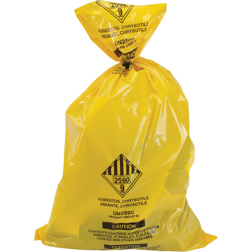 Doublures pour d&eacute;chets dangereux, Amiante, 40" lo x 26" la, 3 mils Les Distributions ICE