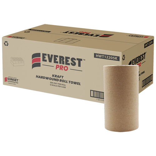 Kraft Hardwound Roll Towels, 1 Ply, Centre Pull, 205' L Les Distributions ICE