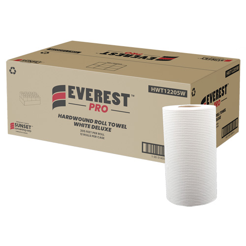 Essuie-mains en rouleaux blancs de luxe, 1 pli, D&eacute;rouler par le centre, 205' lo Les Distributions ICE
