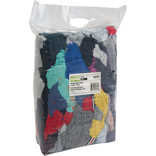 Recycled Material Wiping Rags, Cotton, Mix Colours, 10 lbs. Les Distributions ICE