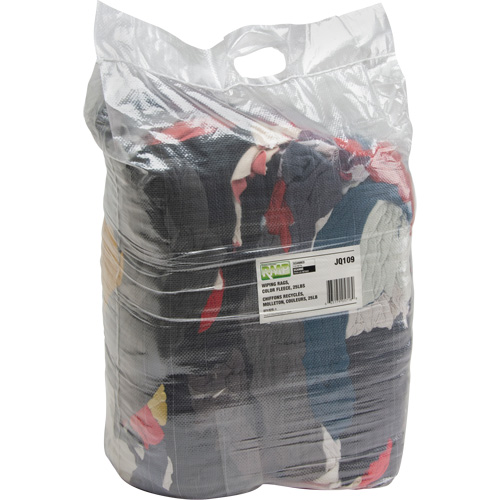 Recycled Material Wiping Rags, Fleece, Mix Colours, 25 lbs. Les Distributions ICE
