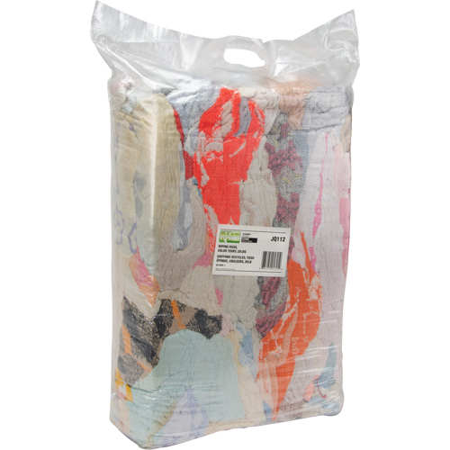 Recycled Material Wiping Rags, Terrycloth, Mix Colours, 25 lbs. Les Distributions ICE