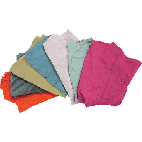 Recycled Material Wiping Rags, Terrycloth, Mix Colours, 25 lbs. Les Distributions ICE