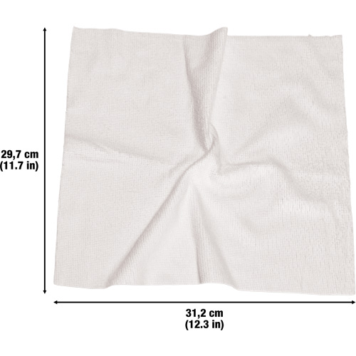 Washable Cleaning Cloths, Microfibre, White Les Distributions ICE