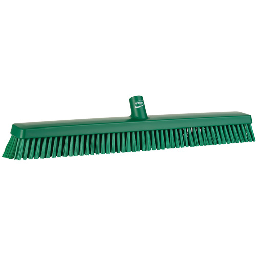 Balai-brosse robuste, Crins Fin/Ferme, 24", Vert Les Distributions ICE