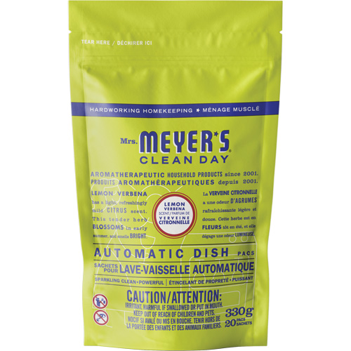 Sachets de d&eacute;tergent pour lave-vaisselle automatique Mrs. Meyer's Clean Day, Capsules, 330 g, Verveine citronnelle Les Distributions ICE