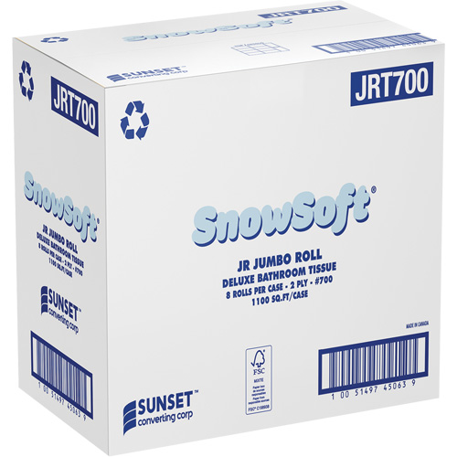 Snowsoft Deluxe Bathroom Tissue, Jumbo Roll, 2 Ply, White Les Distributions ICE