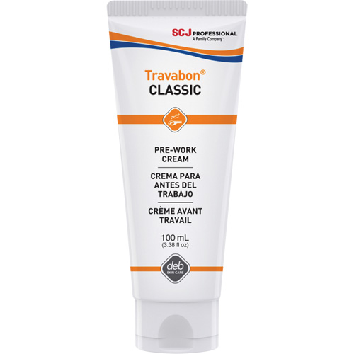 Cr&egrave;me protectrice contre l'huile, la graisse et les adh&eacute;sifs Travabon Classic, Tube, 100 ml Les Distributions ICE